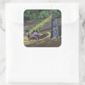 Slide Mysore Vierkante Sticker (Tas)