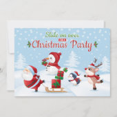 Slide on Over voor een uitnodiging voor een kerstf (Voorkant)
