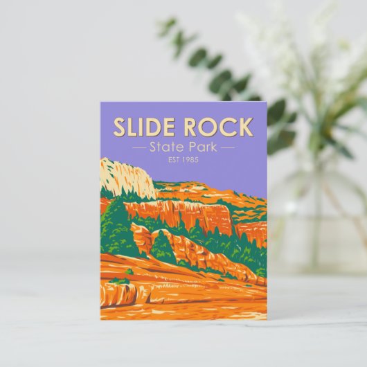 Slide Rock State Park Arizona  Briefkaart (Staand voorkant)