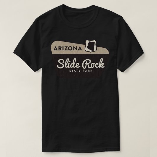 Slide Rock State Park Arizona Welkomstbord T-shirt (Design voorkant)