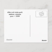 Slide Rock State Park Briefkaart (Achterkant)