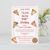 Slide Slice Baby Cute Baby Shower Kaart (Staand voorkant)