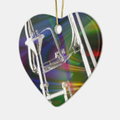 Slide Trombone kerstversiering U voegt TEKST toe Keramisch Ornament (Links)