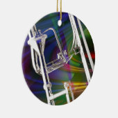 Slide Trombone kerstversiering U voegt TEKST toe Keramisch Ornament (Rechts)