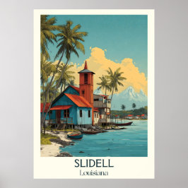 Slidell Louisiana  Bayou Lighthouse Art Poster