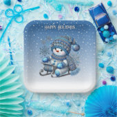Sliding Snowman Christmas Holiday Paper Bord (Feest)