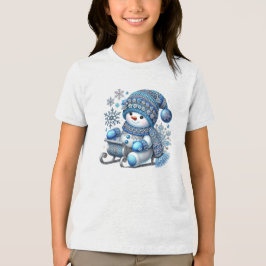 Sliding Snowman Holiday T-shirt