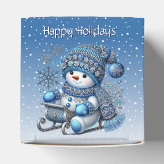 Sliding Snowman Kerstvakantie Gift Box Bedankdoosjes (Bovenkant)