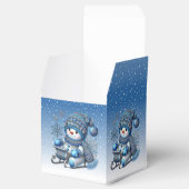 Sliding Snowman Kerstvakantie Gift Box Bedankdoosjes (Geopend)