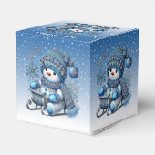 Sliding Snowman Kerstvakantie Gift Box Bedankdoosjes (Achterkant)