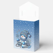 Sliding Snowman Kerstvakantie Gift Box Bedankdoosjes (Geopend)