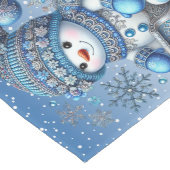 Sliding Snowman Kerstvakantie Tafel Runner Medium Tafelloper (Hoek)