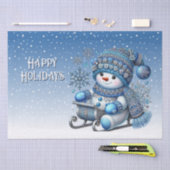 Sliding Snowman Kerstvakantie Tissue Papier (Craft)