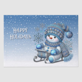 Sliding Snowman Kerstvakantie Tissue Papier