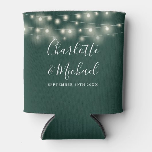 Sliert Licht Signature Script Smaragd Trouwdag Blikjeskoeler (Voorkant)