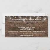 Sliert lichtjes foto net getrouwd uitnodiging (Achterkant)