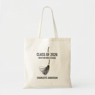 Sliert van een afstudeerhoed tote bag