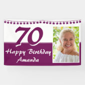 Slierten Sterren Foto 70e Verjaardagsfeestje  Spandoek (Horizontaal)