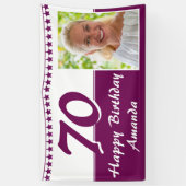 Slierten Sterren Foto 70e Verjaardagsfeestje  Spandoek (Verticaal)