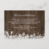 Sliertlampen Winter Bruiloftsreceptie Details Informatiekaartje (Achterkant)