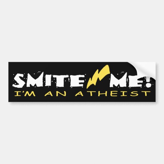 SLIET ME! Ik ben een atheïst! Bumpersticker (Voorkant)