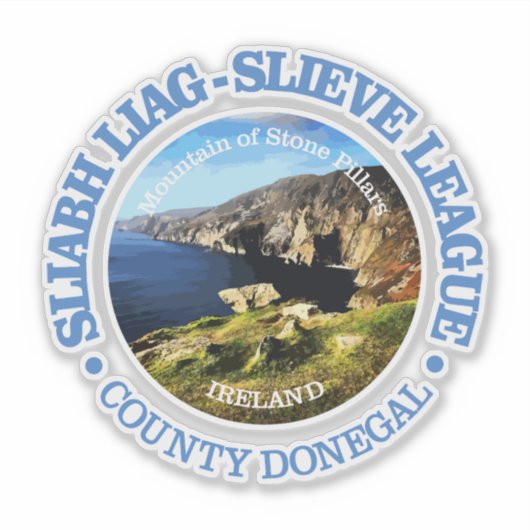 Slieve League (rood) Sticker (Voorkant)