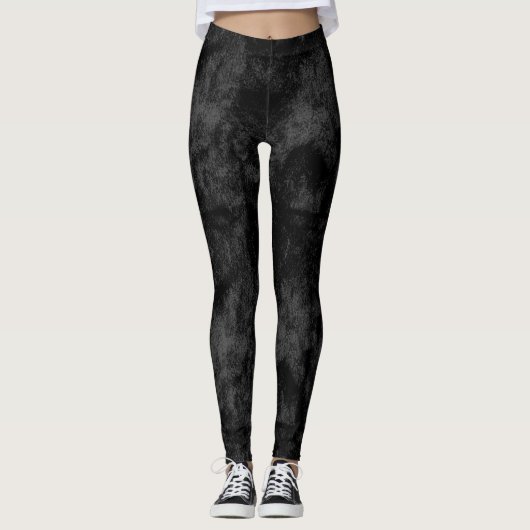 Slight Black Grunge Pencil Blotches Leggings (Voorkant)