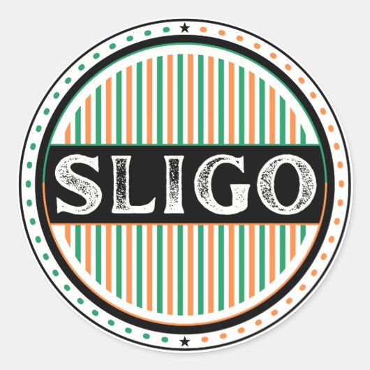 Sligo City Pride Emblem – Irish Identity Ronde Sticker (Voorkant)