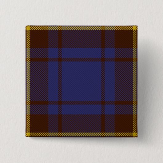 Sligo County Irish Tartan Vierkante Button 5,1 Cm (Voorkant)