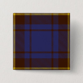 Sligo County Irish Tartan Vierkante Button 5,1 Cm