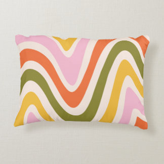 Slijdende 70s Zwirls Accent Pillow Kussen