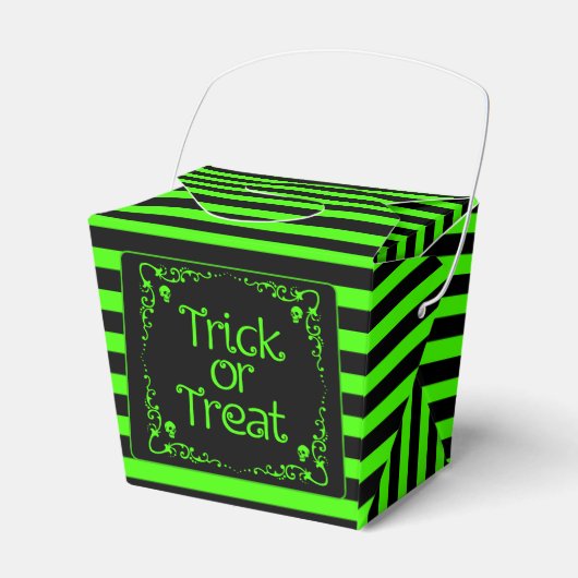 Slijm Groen Trick or Treat Bedankdoosjes (Voorkant Zijde)