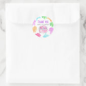 Slijm kind verjaardagsfeestje bedankt sticker (Tas)