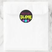 Slijm Stickers, Slijm Labels, Slime partij gunsten Ronde Sticker (Tas)