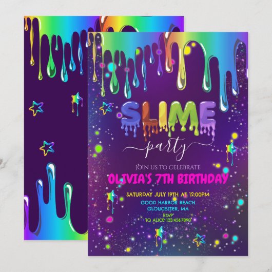 Slijm Verjaardag Kaart (Voorkant / Achterkant)