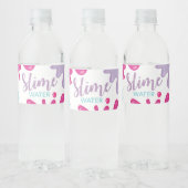 Slijm verjaardagsfeestje waterfles labels roze etiket (Flessen)