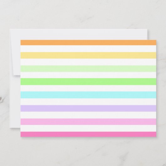 Slijm verjaardagsfoto pastel regenboog meisje kaart (Achterkant)