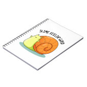 Slijm Voelt Zich Goed Grappige Slak Stomme Pun  Notitieboek (Linkerzijde)