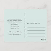 Slijmband | Weddenfoto Hartelijk dank Briefkaart (Achterkant)