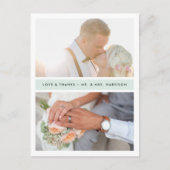 Slijmband | Weddenfoto Hartelijk dank Briefkaart (Voorkant)