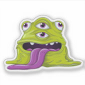 slijmerig monster sticker (Voorkant)