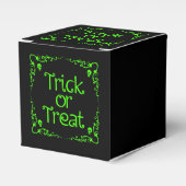 Slijmgroene Trick or treat Bedankdoosjes (Voorkant Zijde)
