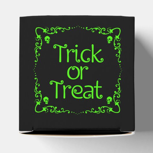 Slijmgroene Trick or treat Bedankdoosjes (Bovenkant)
