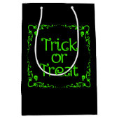 Slijmgroene Trick or treat Medium Cadeauzakje (Voorkant)