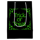 Slijmgroene Trick or treat Medium Cadeauzakje (Achterkant)