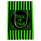 Slijmgroene Trick or treat Medium Cadeauzakje (Achterkant)