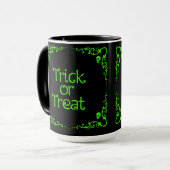 Slijmgroene Trick or treat Mok (Voorkant links)
