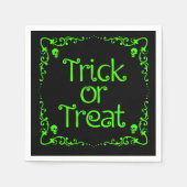 Slijmgroene Trick or treat Servet (Voorkant)