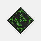 Slijmgroene Trick or treat Servet (Hoek)