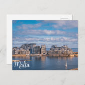 Slijmhaven en wolkenkrabbers op Malta Briefkaart (Voorkant / Achterkant)
